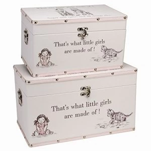 Petit Cheri Little Girls 2Pcs Set Luggage Boxes Suitcases