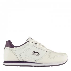 Slazenger Classic Ladies Trainers - White/Purple