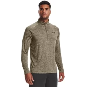 Under Armour Mens Tech 2.0 1/2 Zip Tent Green Warmup Top L