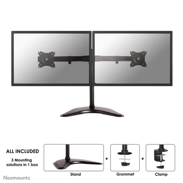 NeoMounts by Newstar Desk Mount Dual 19-27 BLACK NM-D335DBLACK