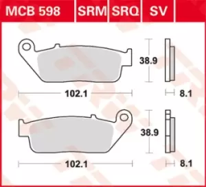 TRW Lucas Brake pad MCB598