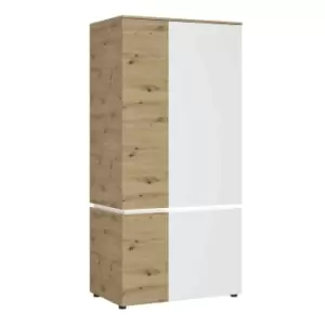 Luci 4 Door Wardrobe with LED Lighting, Oak