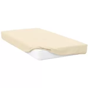 Belledorm Jersey Cotton Deep Fitted Sheet (Superking) (Ivory) - Ivory