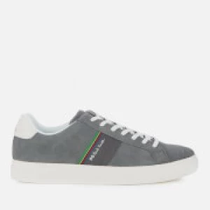 Paul Smith Mens Rex Leather Low Top Trainers - Grey - UK 9