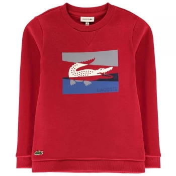 Lacoste Chest Logo Sweatshirt - Red 6H5