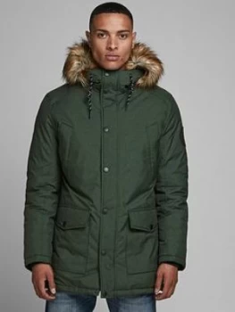 Jack & Jones Jack & Jones Sky Parka Jacket, Green, Size XL, Men