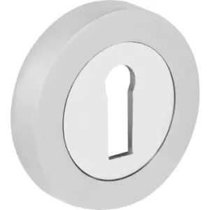 Eclipse Lock Escutcheon Dual Finish in Silver