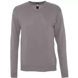 SOLS Mens Galaxy V Neck Sweater (S) (Medium Grey)