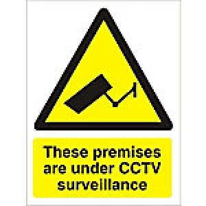 Warning Sign Under CCTV Plastic 40 x 30 cm