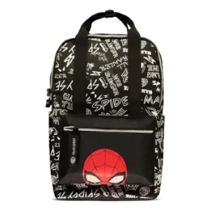 MARVEL COMICS Graffiti All-over Print Backpack, Unisex, Black (BP188688MVL)