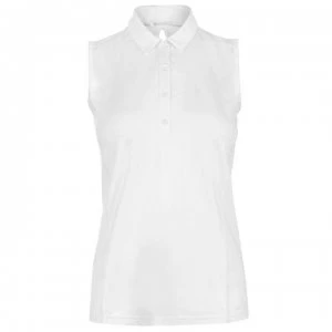 Slazenger Sleeveless Polo Shirt Ladies - White