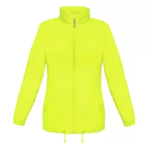 B&C Womens/Ladies Sirocco Lightweight Windproof, Showerproof & Water Repellent Jacket (XL) (Ultra Yellow)