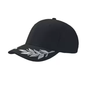 Atlantis Winner Laurel Embroidered Cap (Pack Of 2) (One Size) (Black)