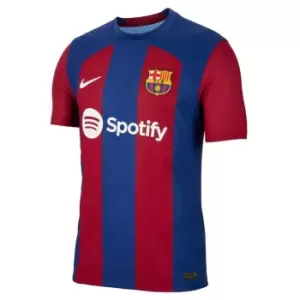 Nike Barcelona Authentic Home Shirt 2023 2024 Adults - Blue