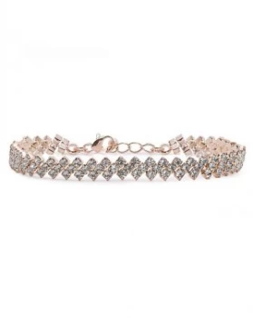 Jon Richard Rose Gold Diamante Bracelet