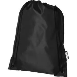 Bullet Oriole Recycled Drawstring Backpack (One Size) (Solid Black) - Solid Black