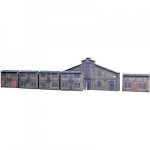 Auhagen 42506 H0 Relief cardboard kit with 6 industrial frontages