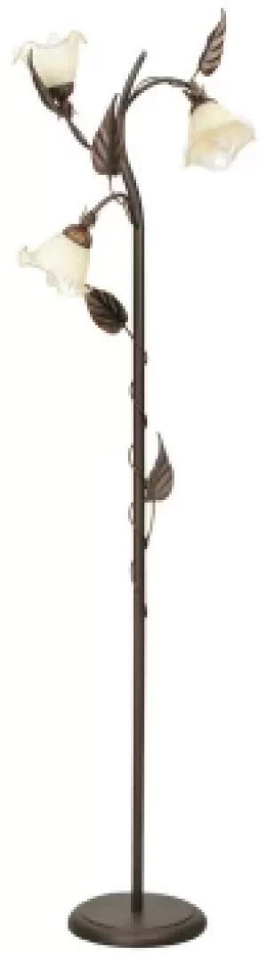 AUTUNNO 3 Light Multi Arm Floor Lamp Brown 48x172cm