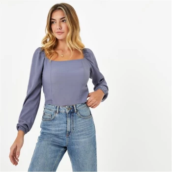 Jack Wills Square Neck Top - Blue