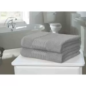 Rapport Home Furnishings Windsor 500gsm Towel Bale - 2 Piece - Silver