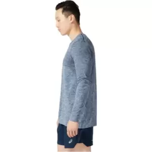 Asics Mens Race Seamless LS Running Top - Blue