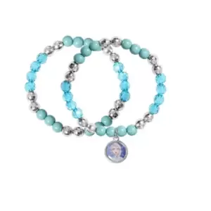 Disney Frozen II Blue and silver Enamel Beaded Elsa Bracelet Costume Set BH00246RL.PH