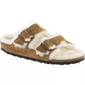 Birkenstock Womens Arizona Fur Suede Leather Sandal Mink UK4.5 (EU37)