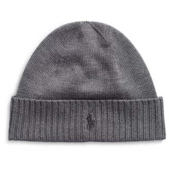 Polo Ralph Lauren Polo Ralph Lauren Merino PP Beanie - Fawn Grey Hthr