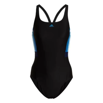 adidas 3-Stripes Colorblock Swimsuit Womens - Black