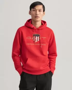 GANT Men Archive Shield Hoodie (S) Red