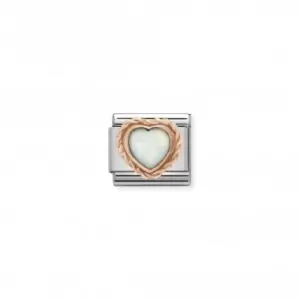 Nomination Composable Classic Rose Gold White Opal Link 430509/22