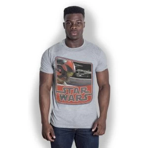 Star Wars - Episode VII Dameron Vintage Unisex Small T-Shirt - Grey