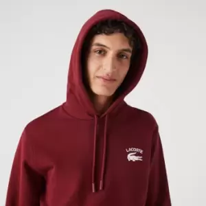 Mens Lacoste Classic Fit Solid Hooded Sweatshirt Size 6 - XL Bordeaux