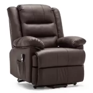 Loxley Electric Rise Recliner - Brown