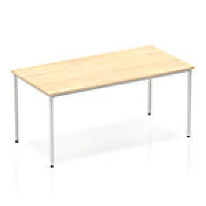 Impulse Straight Table 1600 Maple Box Frame Leg Silver