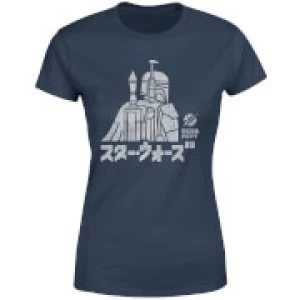 Star Wars Kana Boba Fett Womens T-Shirt - Navy - L