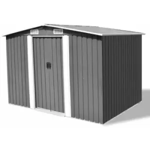 Vidaxl - Garden Storage Shed Grey Metal 257x205x178cm - Grey