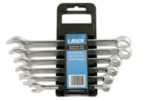 Laser Tools 0155 Combination Spanner Set - 6pc Chrome Vanadium