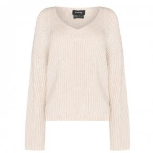 Firetrap V Neck Knit Jumper Ladies - Cream