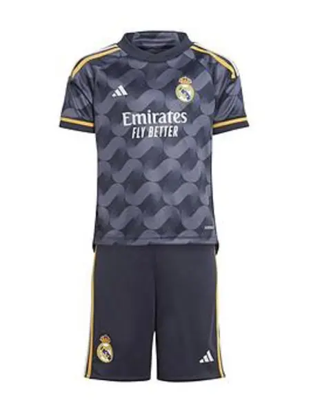 adidas Real Madrid Mini Kit 23/24 Away Full Kit, Navy, Size 18-24 Months Navy VM2CE Unisex 18-24 MONTHS