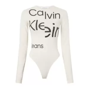 Calvin Klein Jeans Disrupted Logo Body - Cream