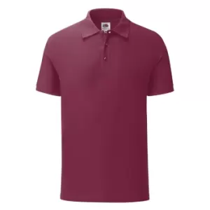 Fruit Of The Loom Mens Tailored Poly/Cotton Piqu Polo Shirt (XXL) (Burgundy)