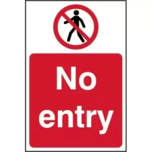 No Entry Sign - RPVC (400 x 600mm)