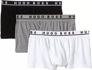 Hugo Boss 3 Pack Core Boxer Trunks Black/White/Grey Size S Men