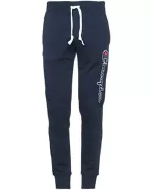 Champion Junior Boys Large Logo Cuffed Jogging Bottoms - Navy, Size M=9-10 Years