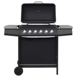 Vidaxl Gas BBQ Grill With 6 Cooking Zones Steel Black