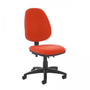 Jota high back PCB operator chair with no arms - Tortuga Orange