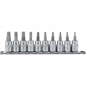 Draper 10 Piece 3/8" Drive Torx Socket Bit Set 3/8" 55mm