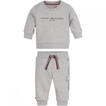 Tommy Hilfiger Essential Crew Neck Jogger Set - Grey P01