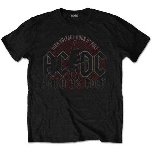 AC/DC - Hard As Rock Mens Large T-Shirt - Black